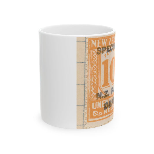 Ten penny Unemployment Relief stamp overprinted 'Specimen' Beautiful Novelty Ceramic Coffee Mug 11oz