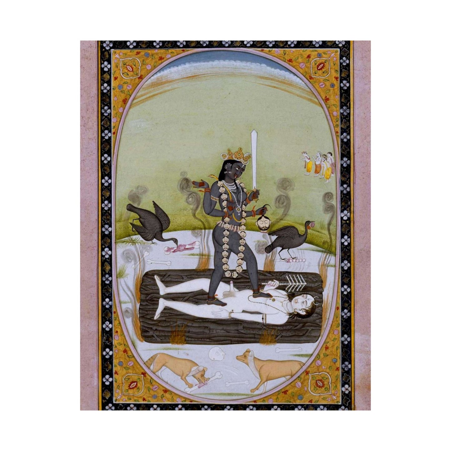 Kali 1800-1825 Kangra. The Walters Art Museum. High Quality Matte Wall Art Poster for Home, Office, Classroom