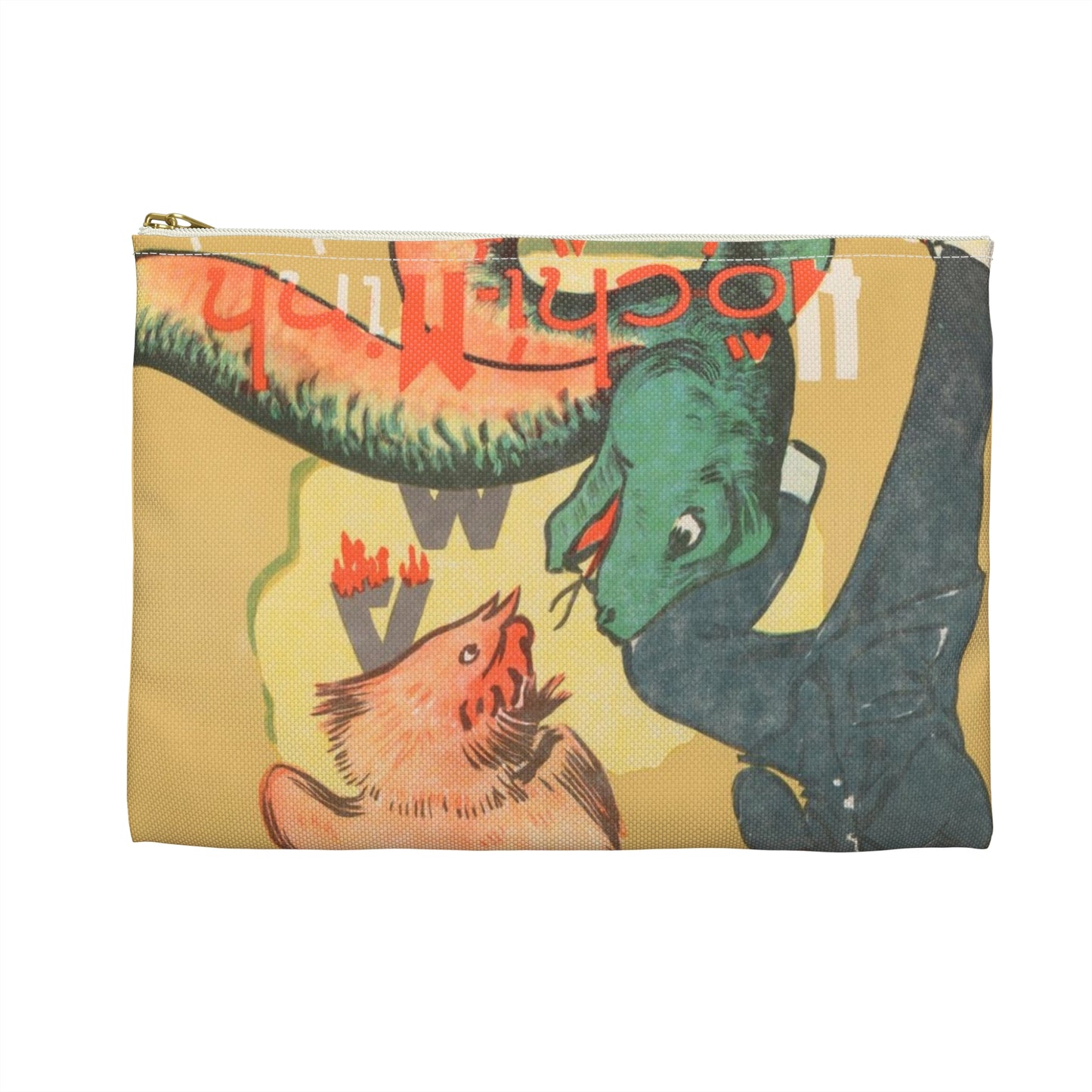 Viet Poster #2, Cold War American Propaganda poster Large Organizer Pouch with Black Zipper