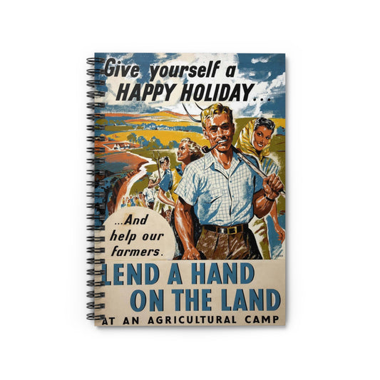 INF3-107 Food Production Lend a hand on the land at an Agricultural Camp Artist Le Bon Spiral Bound Ruled Notebook with Printed Cover