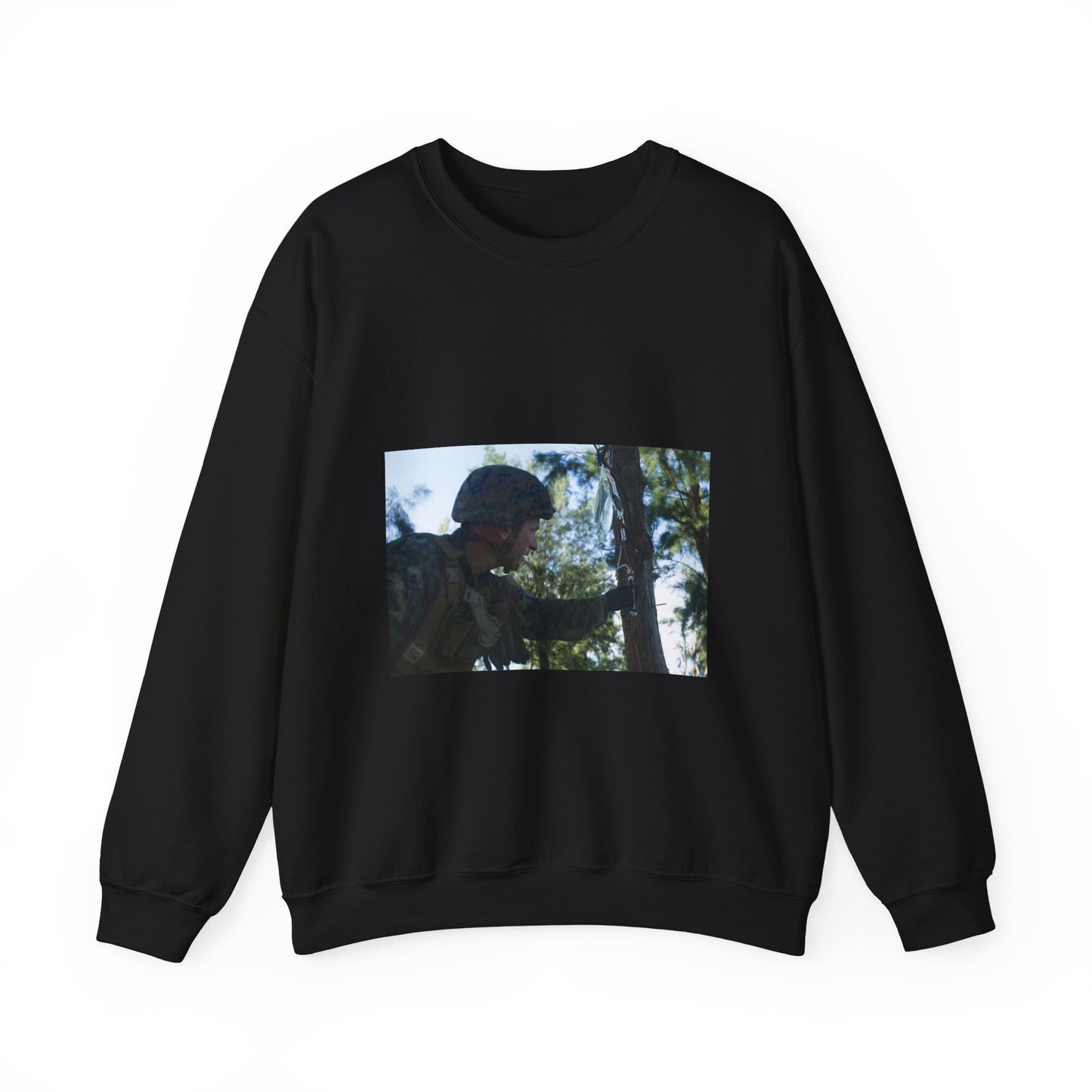 Lt. Cmdr. Russell Wier, battalion surgeon with Battalion Black Heavy Blend Adult Crew Neck SweatShirt