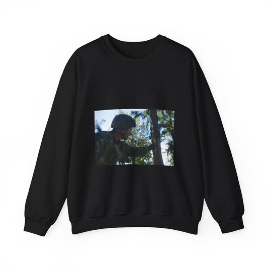 Lt. Cmdr. Russell Wier, battalion surgeon with Battalion Black Heavy Blend Adult Crew Neck SweatShirt