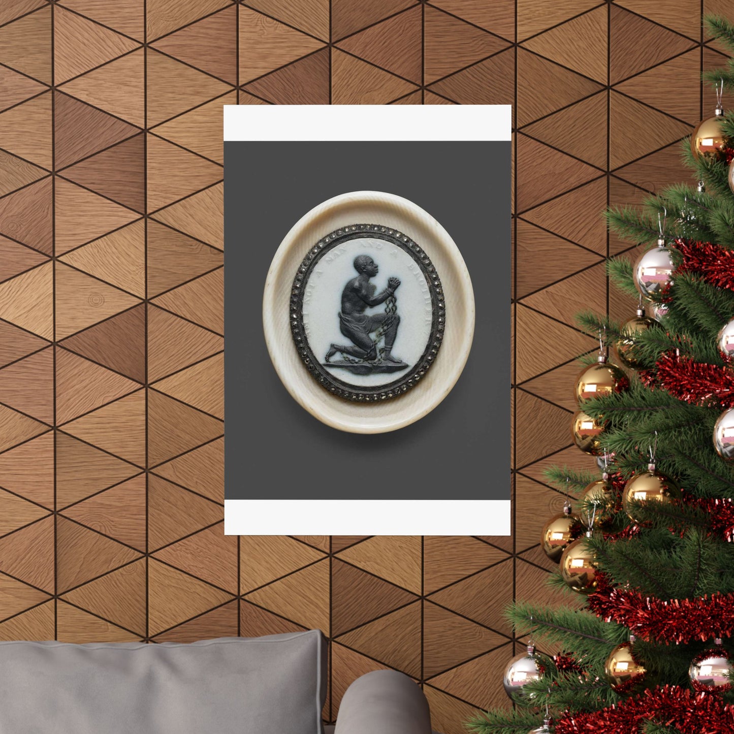 Anti-Slavery Medallion, Wedgwood porcelain manufactory, England High Quality Matte Wall Art Poster for Home, Office, Classroom