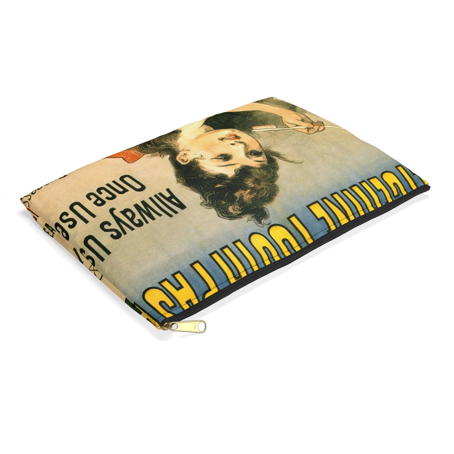 Glycerine tooth paste - Gellé Frères perfumers 6, Avenue de l'Opéra, 6, Paris Large Organizer Pouch with Black Zipper