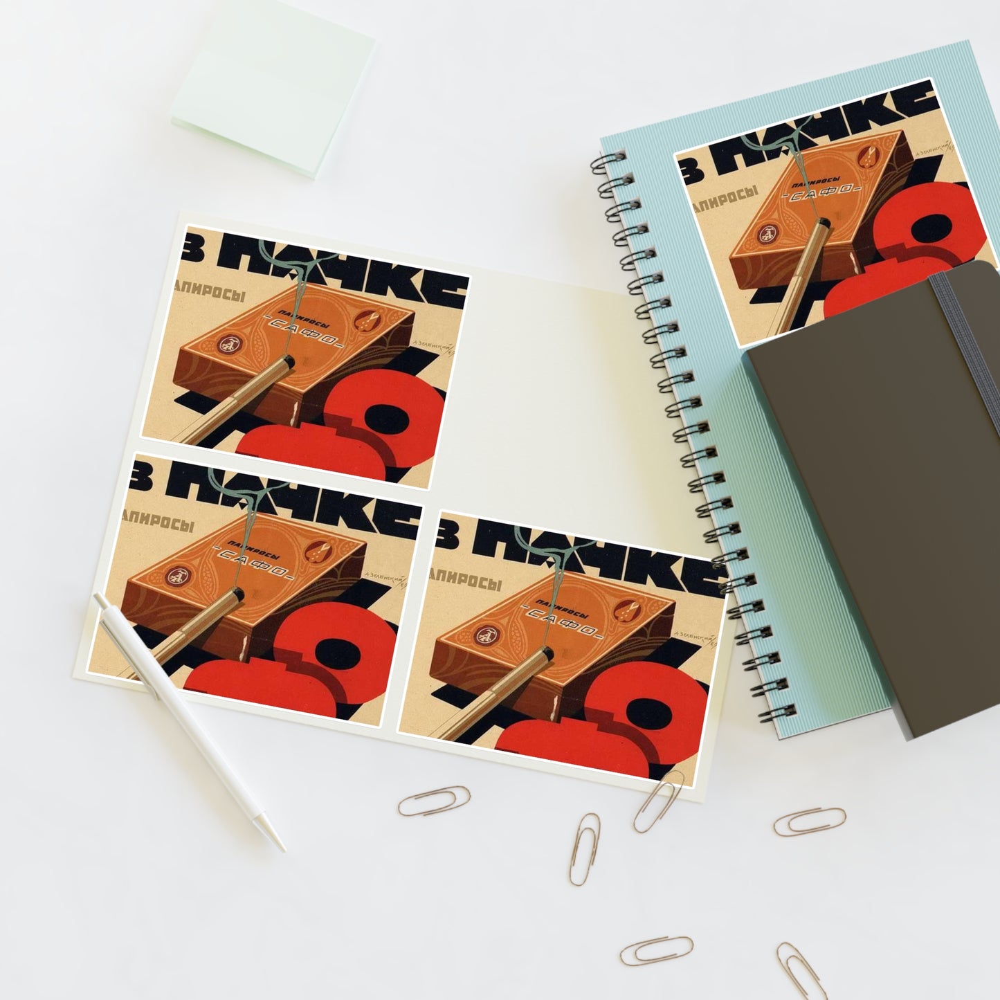 Новость. Требуйте всюду в пачке папиросы «Сафо» Laminated UV Protective Vinyl Stickers