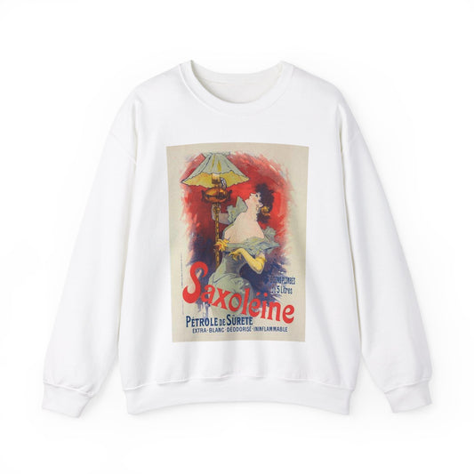 Affiche pour la "Saxoléine". - Art nouveau public domain poster White Heavy Blend Adult Crew Neck SweatShirt