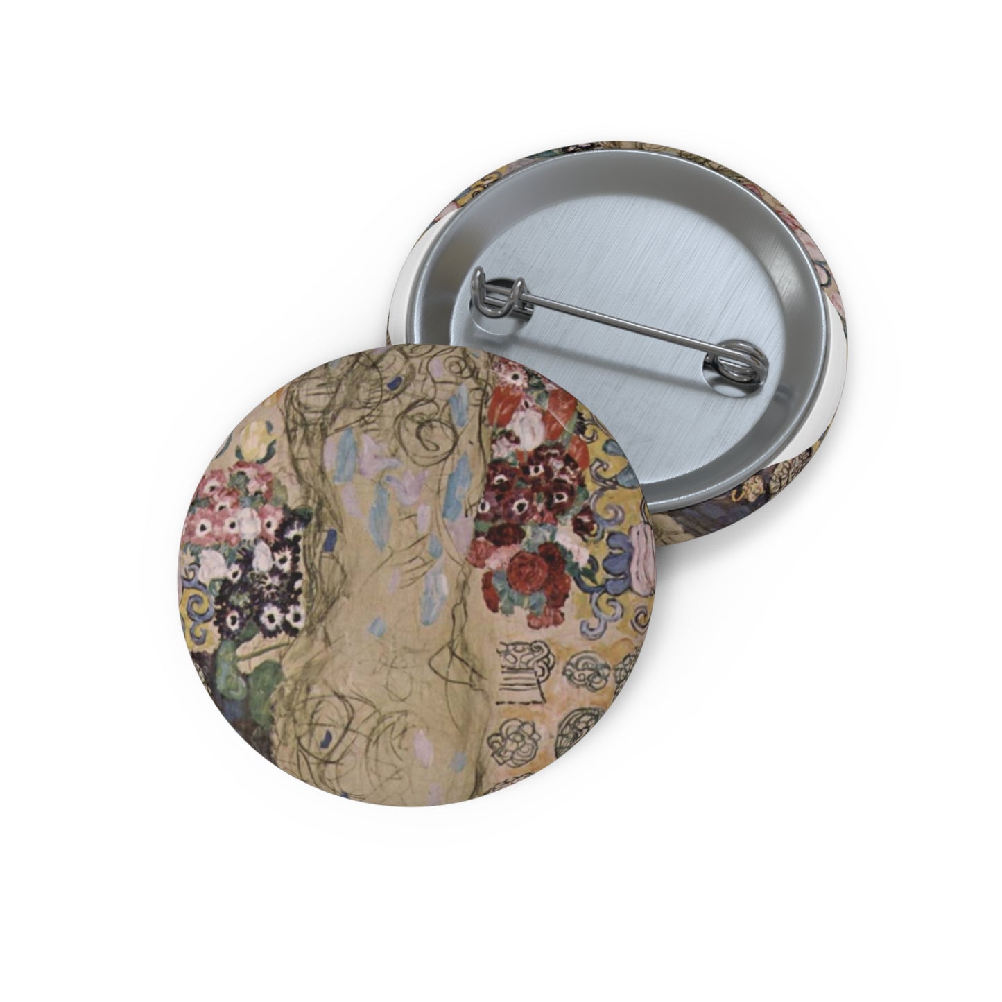 Gustav Klimt 056 -  The Yorck Project Masterpieces of Painting Pin Buttons with Crisp Design