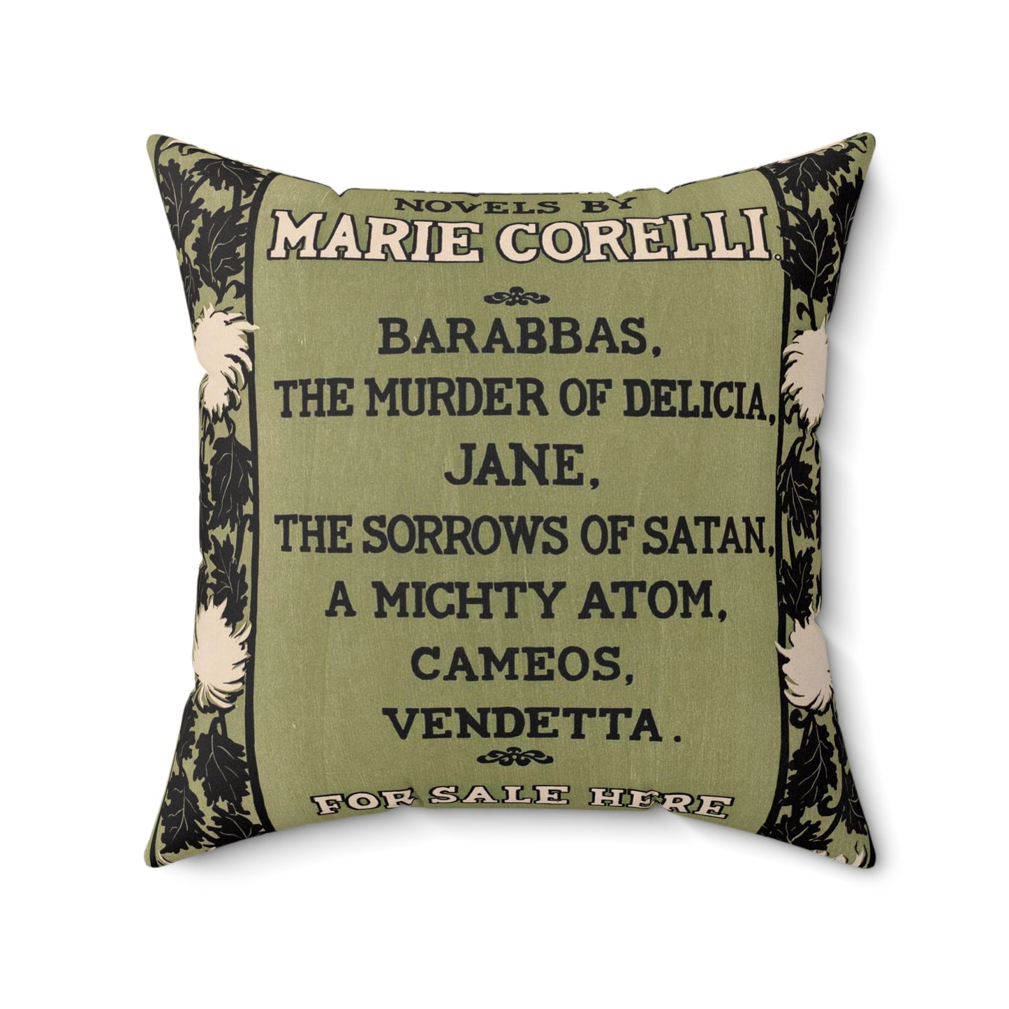 Novels by Marie Corelli, J.J Gould Decorative Accent Square Pillow