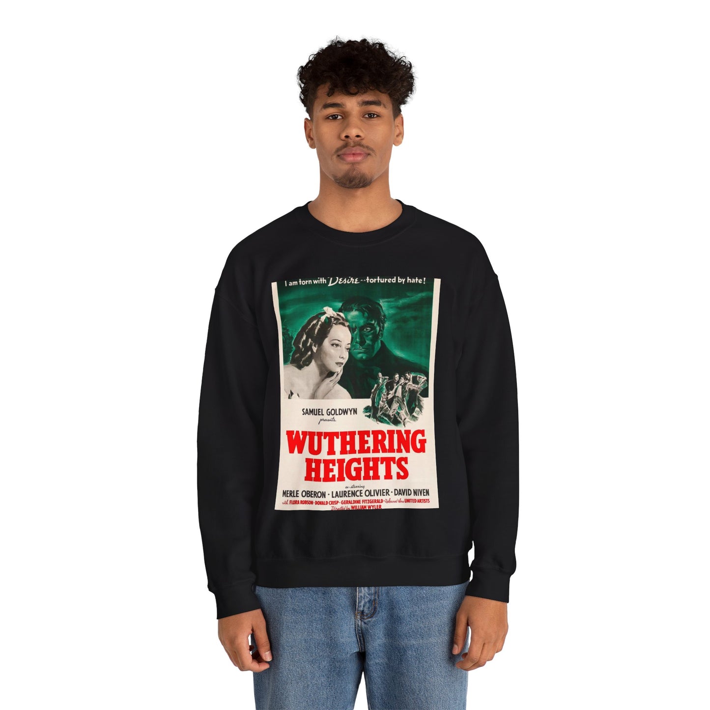 Wuthering Heights (1939 poster) Black Heavy Blend Adult Crew Neck SweatShirt