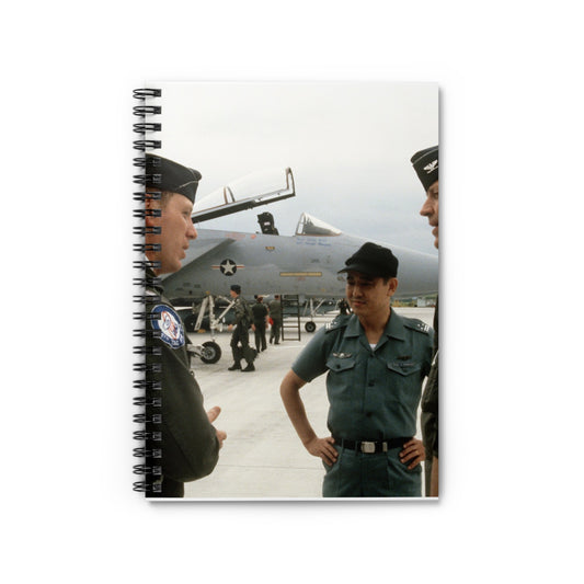 Upon his arrival, LTC Tom Barber (left), is greeted by Exercise Cope North '81-3 directors, COL George Peacock and Japanese Air SelF Defense Force COL V. Nomura Spiral Bound Ruled Notebook with Printed Cover