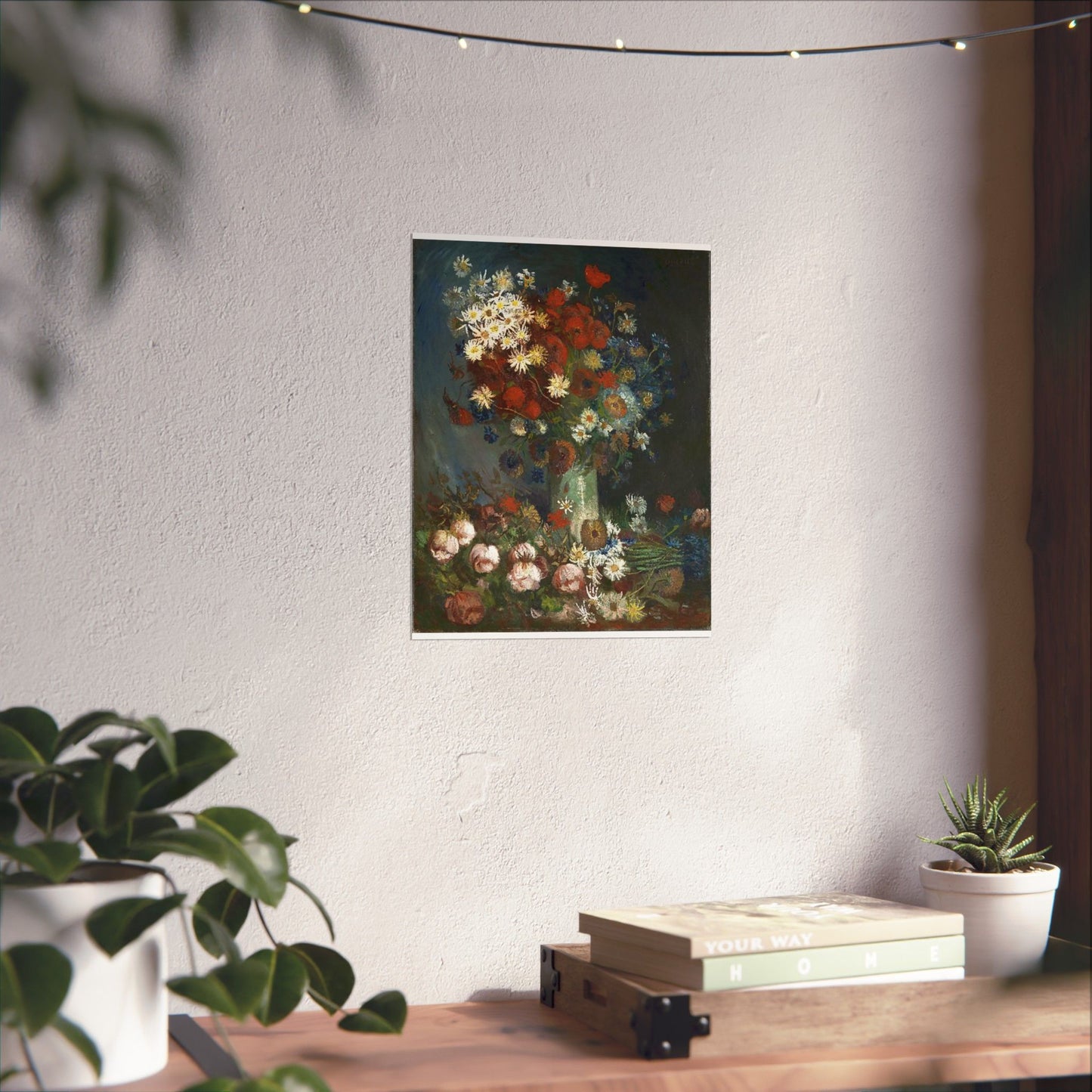 Still life with meadow flowers and roses Van Gogh 1886 High Quality Matte Wall Art Poster for Home, Office, Classroom