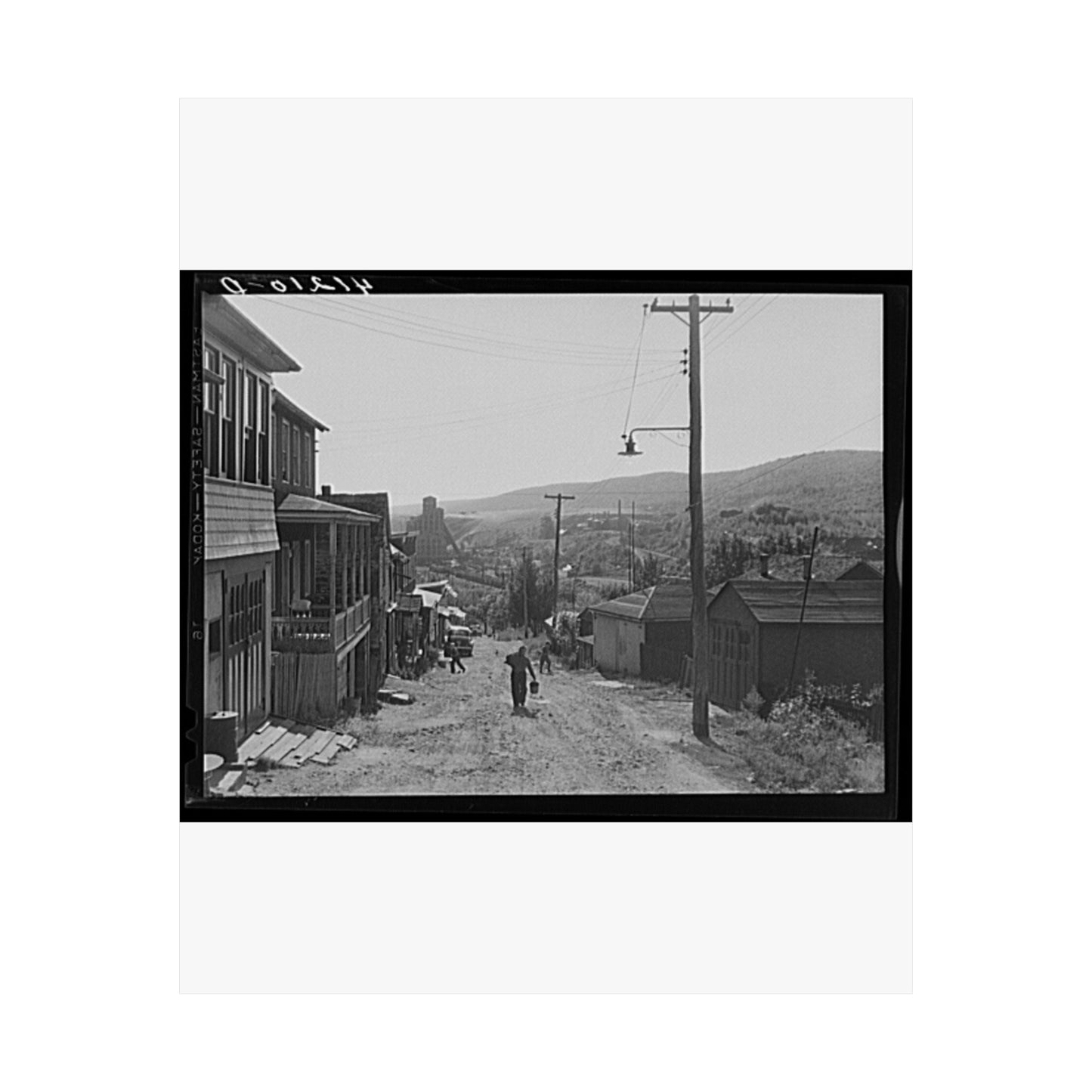 Street scene in the mining town of Lansford, Pennsylvania High Quality Matte Wall Art Poster for Home, Office, Classroom