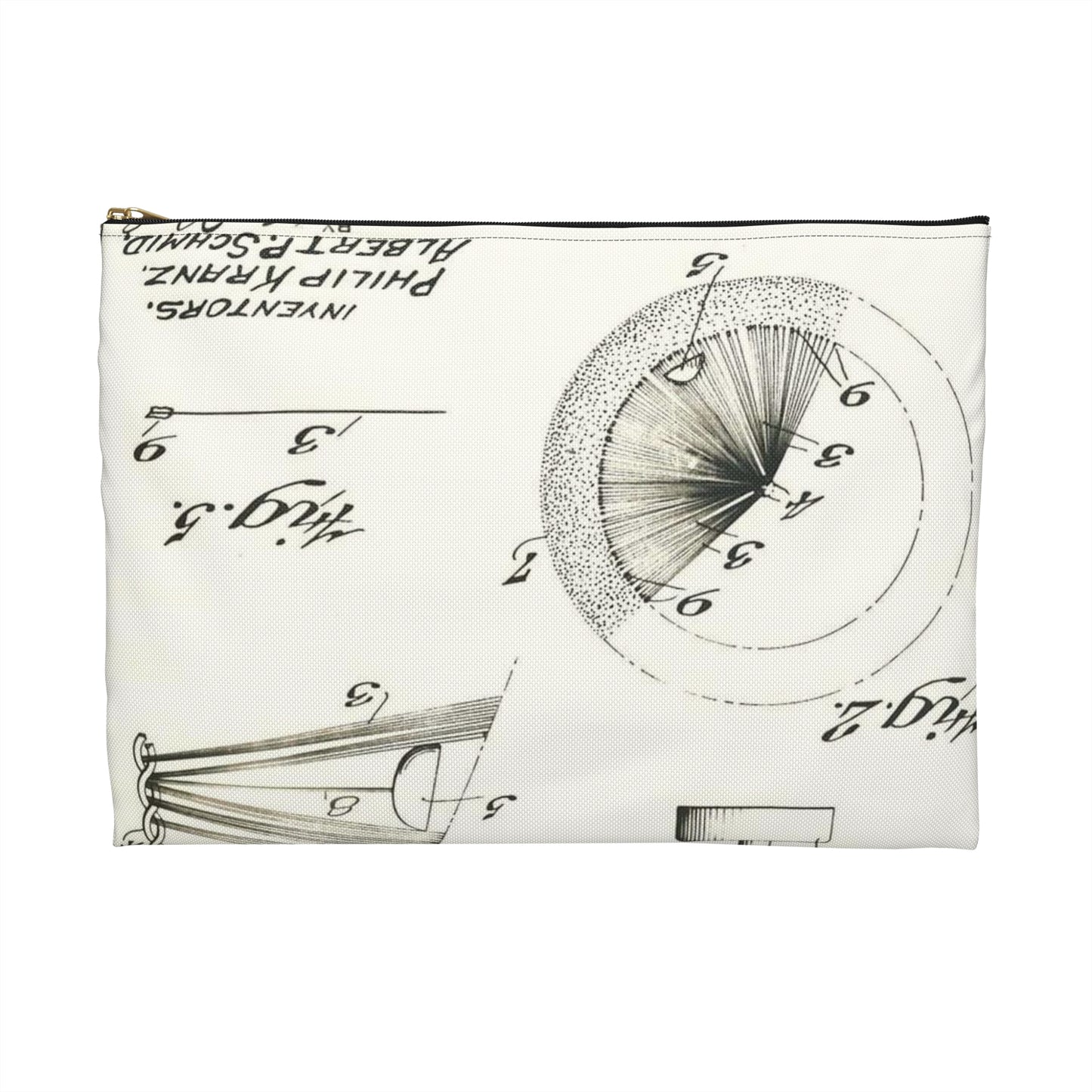 Patent Case File No. 2,149,968, Artificial Christmas Tree, Inventor(s)- Phillip Kraz and Albert P. Schmid. - DPLA - 73deecf248cfb1b098134e42a6ed4bcf (page 7) Large Organizer Pouch with Black Zipper