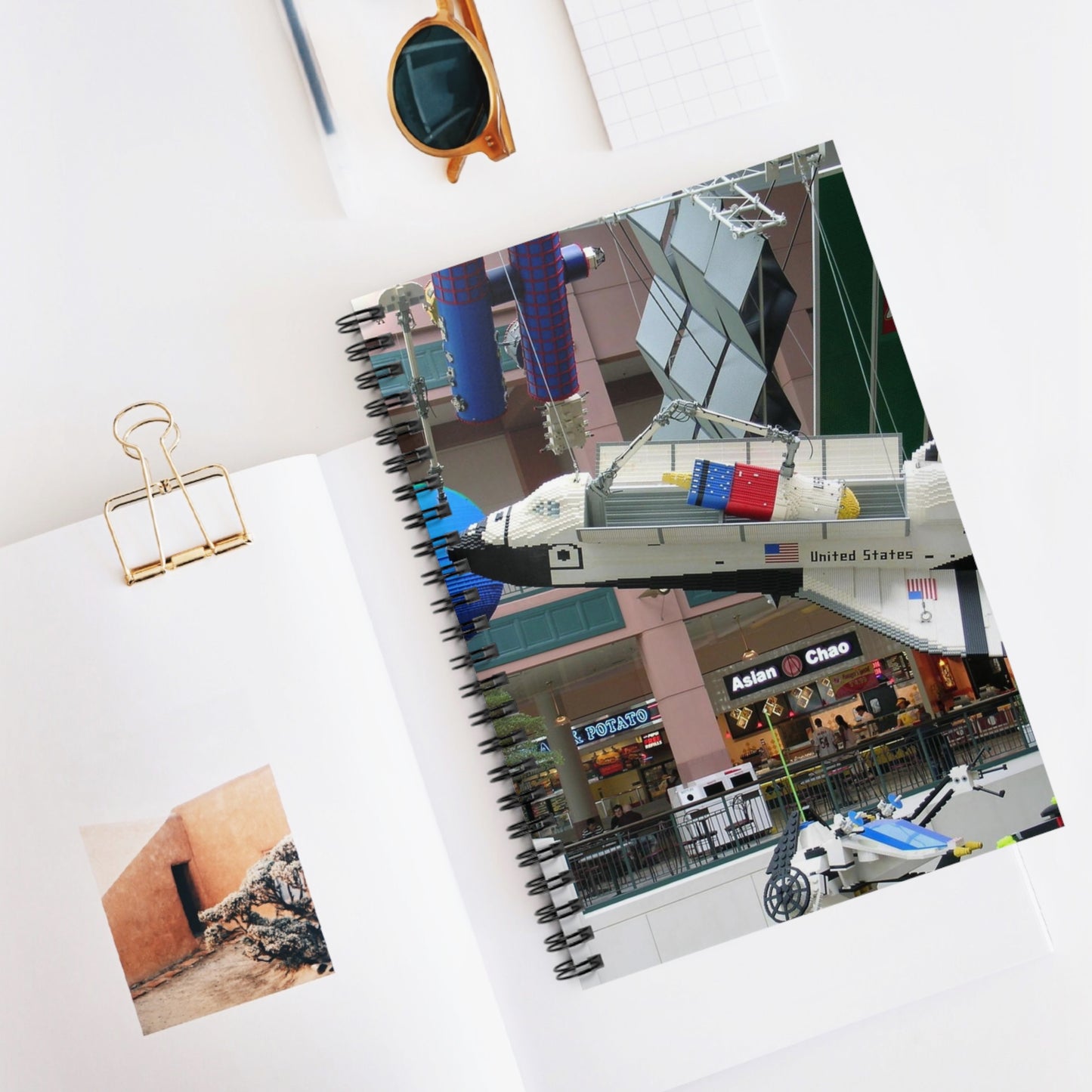 Grand Rounds Scenic Byway - Huge Lego Spaceship in the Mall of America Spiral Bound Ruled Notebook with Printed Cover