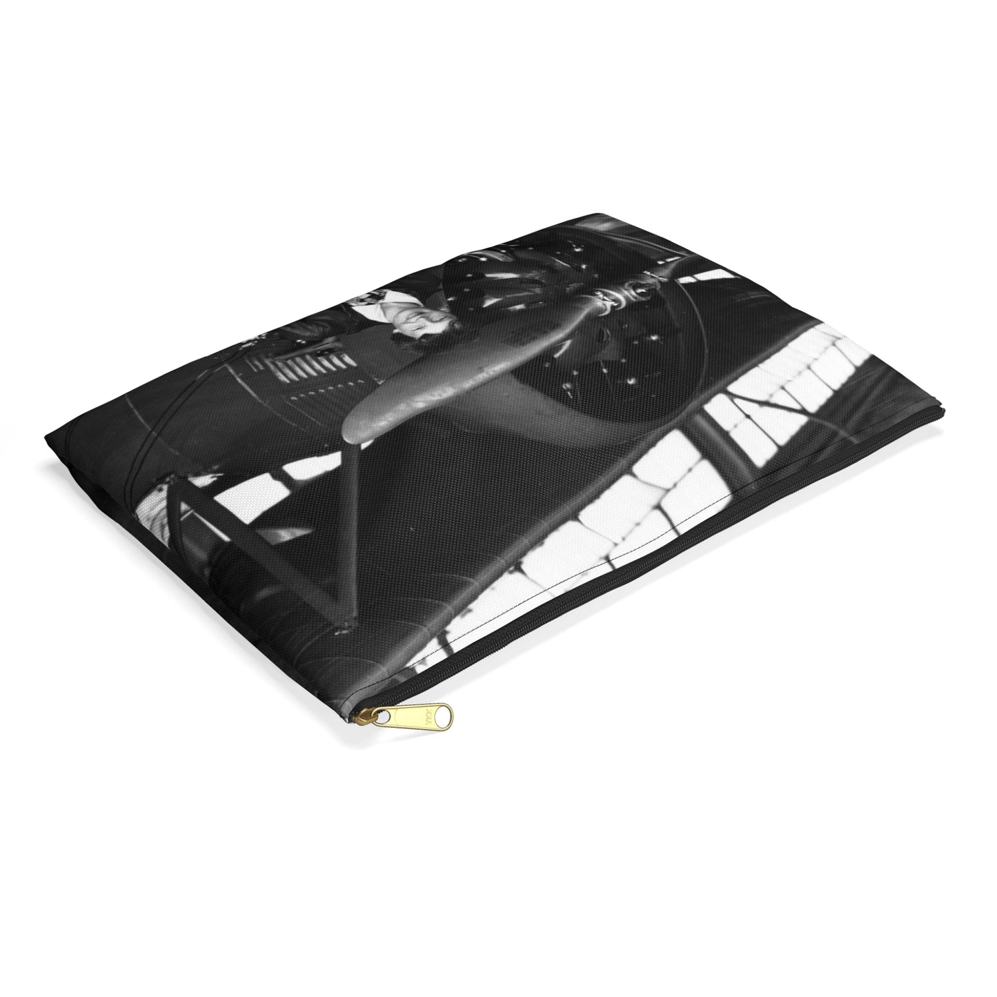 Amelia Earhart - U.S. National Archives Public Domain photograph Large Organizer Pouch with Black Zipper