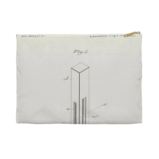 Patent drawing - for J. Sperry's Clothes Pin Public domain  image Large Organizer Pouch with Black Zipper