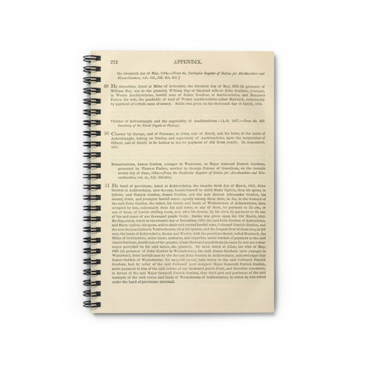 212 APPENDIX.   the twentieth day of May, 1674. — {From the Particular Register of Seisins for Aberdeenshire and  Kincardineshire Spiral Bound Ruled Notebook with Printed Cover