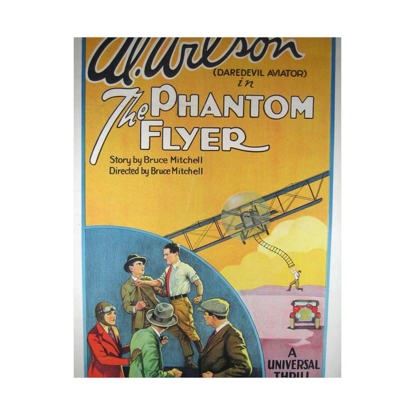Phantom Flyer 1928 - Art Deco public domain image High Quality Matte Wall Art Poster for Home, Office, Classroom