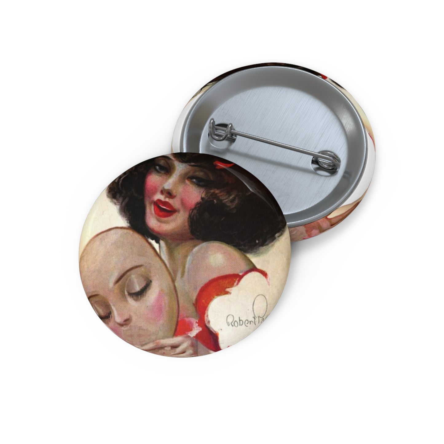 JudgeMagazine14Jun1924 - Art Deco public domain image Pin Buttons with Crisp Design