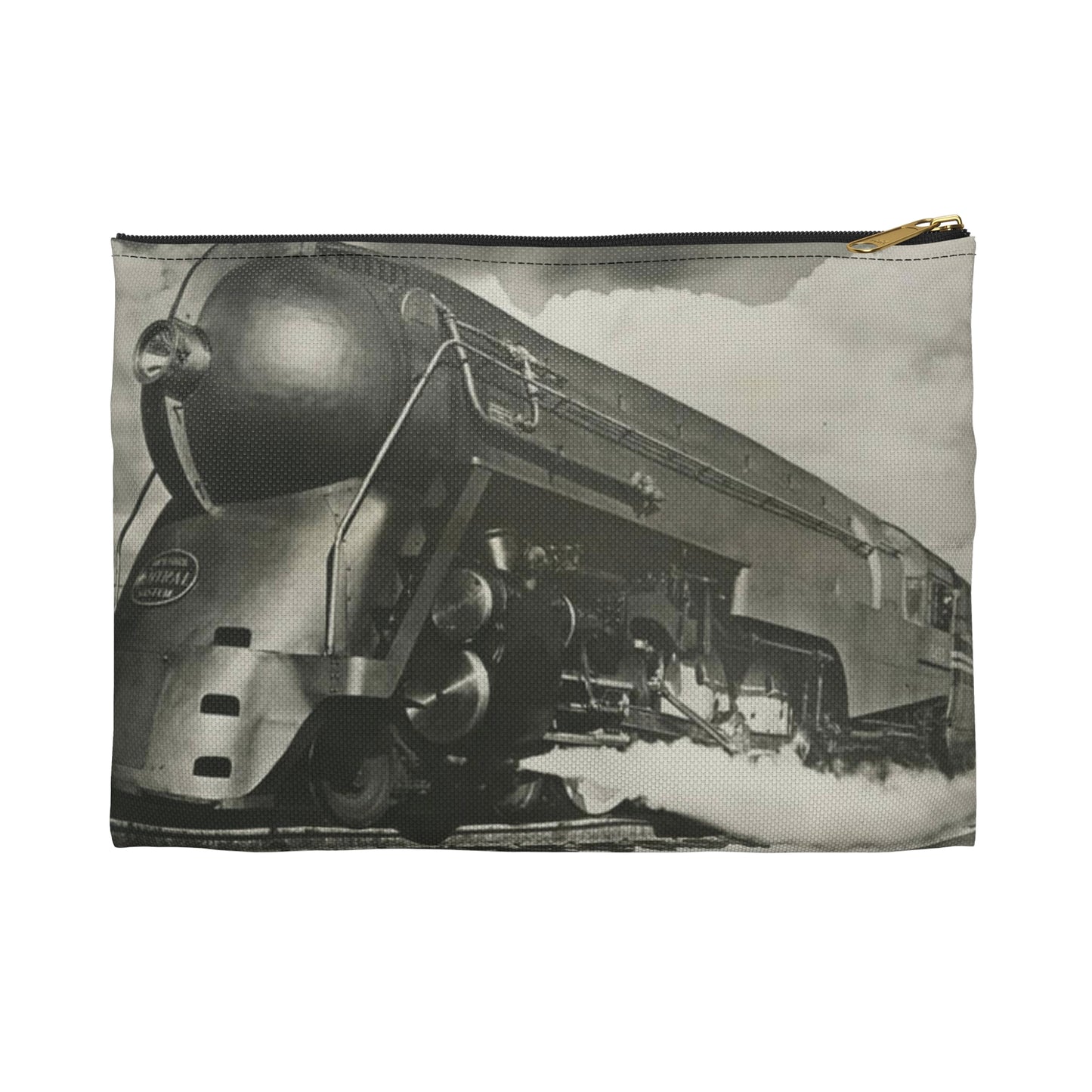 [New York Central Twentieth Century Limited steam locomotive 5453] Large Organizer Pouch with Black Zipper