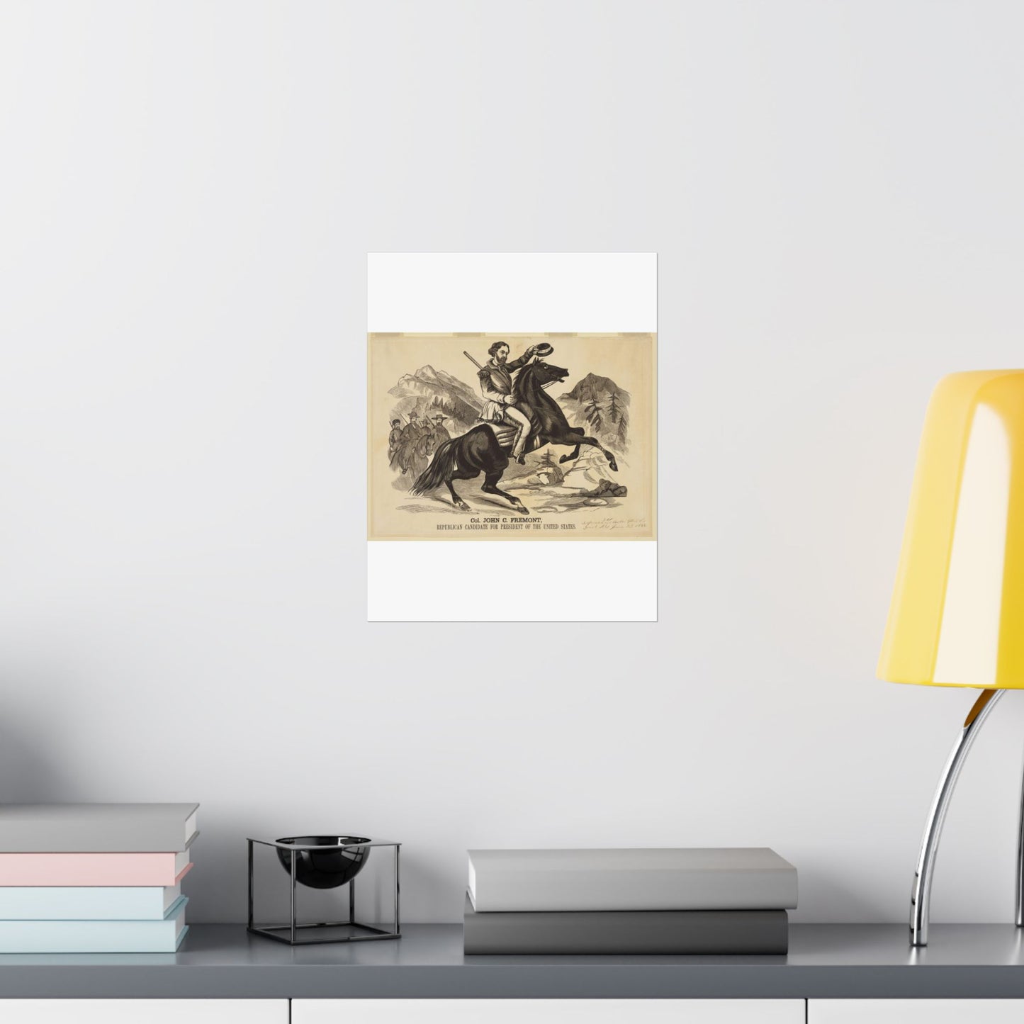 Col. John C. Fremont, Republican candidate for the President of the United States High Quality Matte Wall Art Poster for Home, Office, Classroom