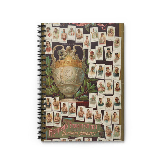 Allen & Ginter. Richmond, Virginia Richmond straight cut no. 1 cigarettes Virginia brights. The worlds champions second series Spiral Bound Ruled Notebook with Printed Cover
