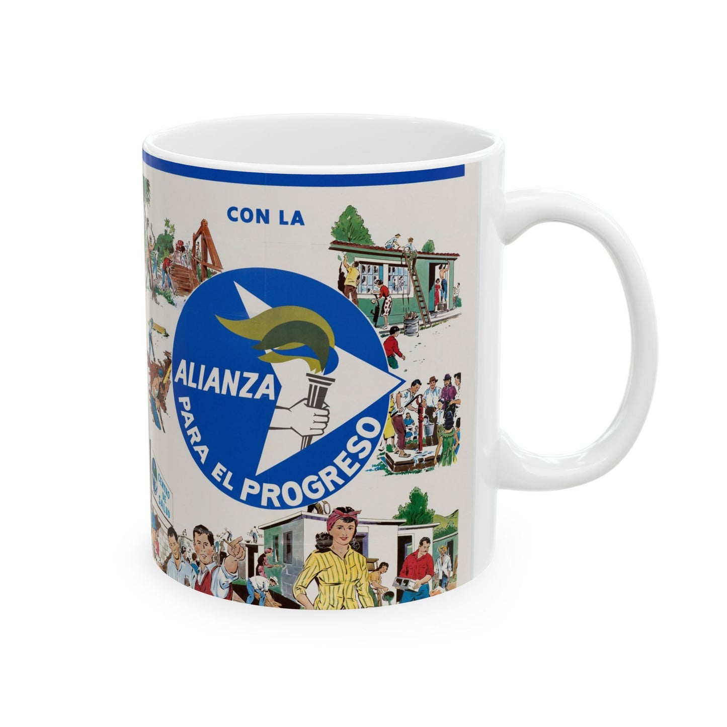 Alliance Posters, Cold War American Propaganda poster Beautiful Novelty Ceramic Coffee Mug 11oz