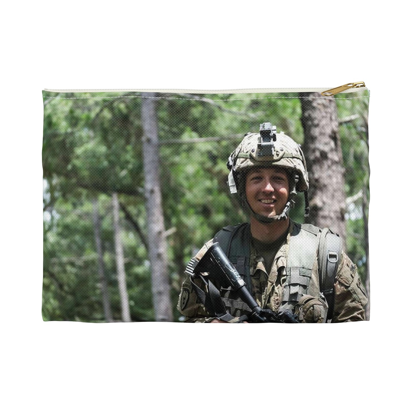 1st Lt. Jamieson Barnes an officer with Headquarters, Large Organizer Pouch with Black Zipper