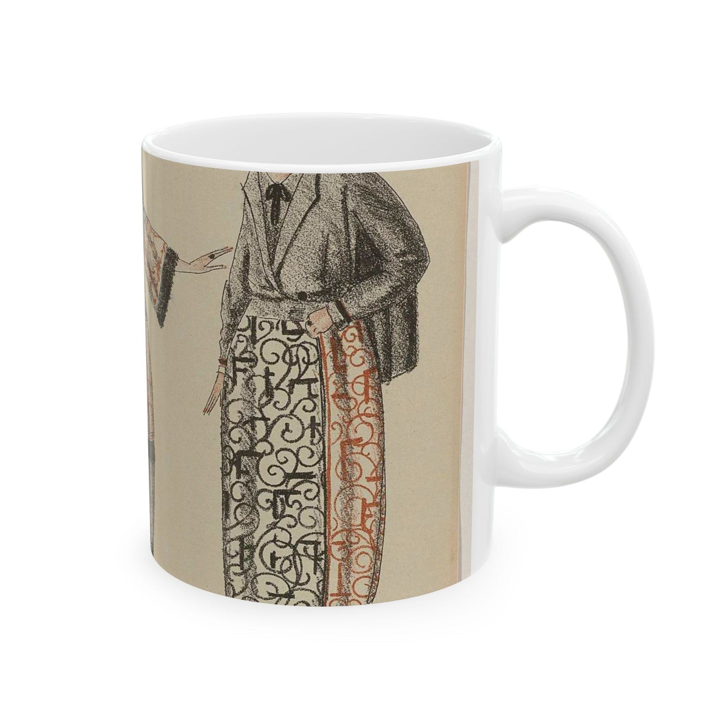 Gazette du Bon Ton, 1920 - No. 3, Croquis Pl. 17: Paul Poiret / Lanvin Beautiful Novelty Ceramic Coffee Mug 11oz