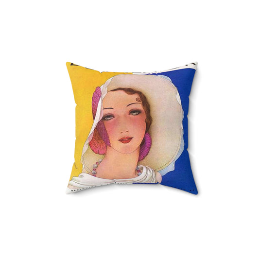 Delineator 1930-08 - Art Deco public domain image Decorative Accent Square Pillow