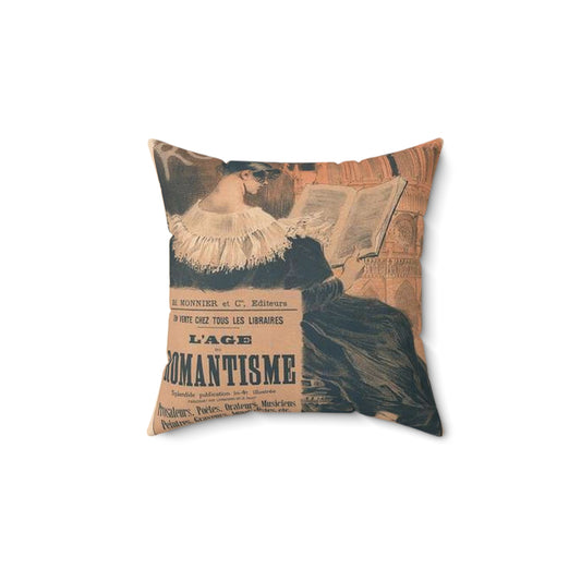 Affiche pour la "Librairie Romantique". Decorative Accent Square Pillow