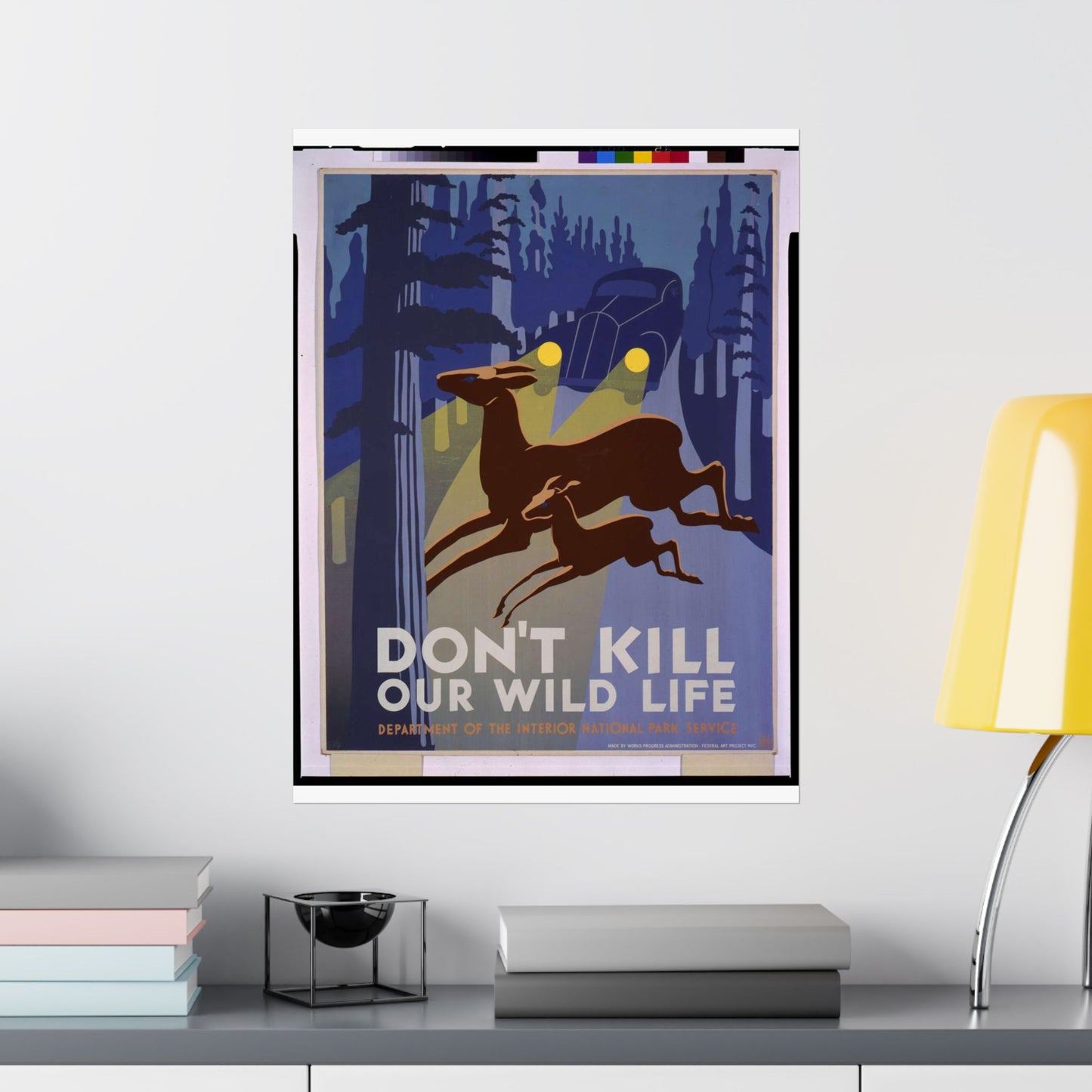 Don't kill our wild life - Art Deco public domain image High Quality Matte Wall Art Poster for Home, Office, Classroom