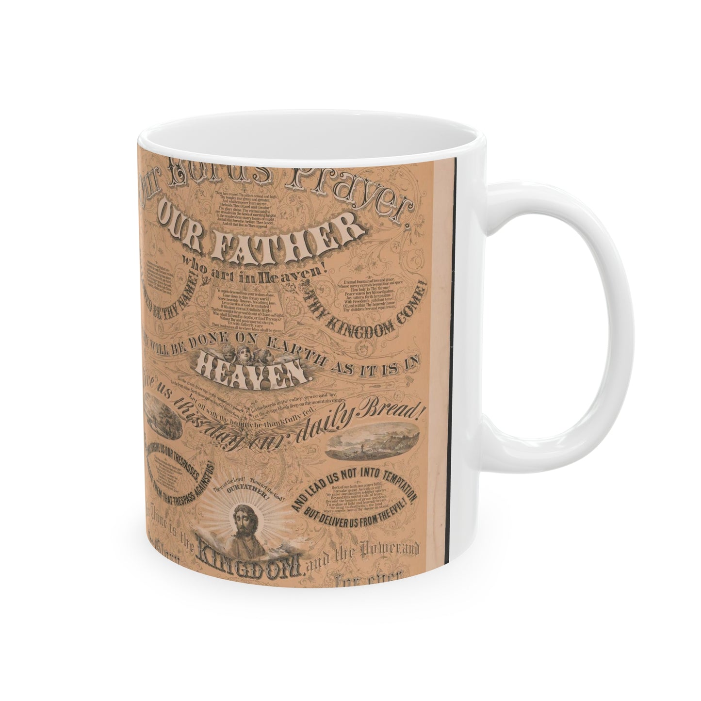 Our Lord's prayer - Print, Library of Congress collection Beautiful Novelty Ceramic Coffee Mug 11oz