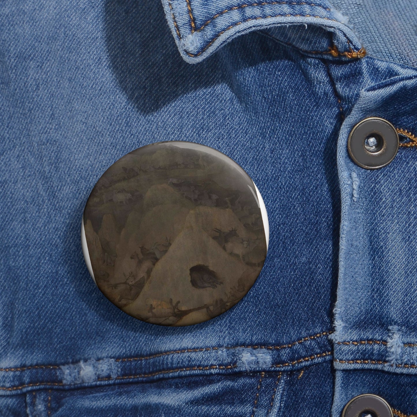 Hieronymus Bosch - The Hell and the Flood P2 Pin Buttons with Crisp Design