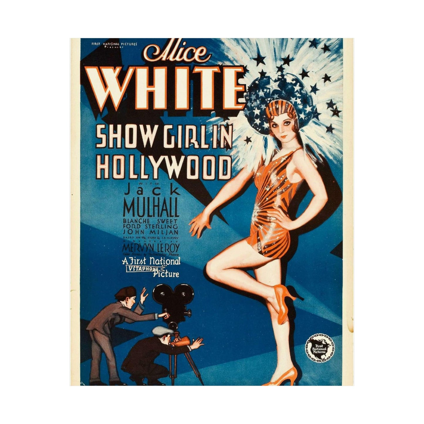 ShowgirlHollywood, Art Deco Poster High Quality Matte Wall Art Poster for Home, Office, Classroom