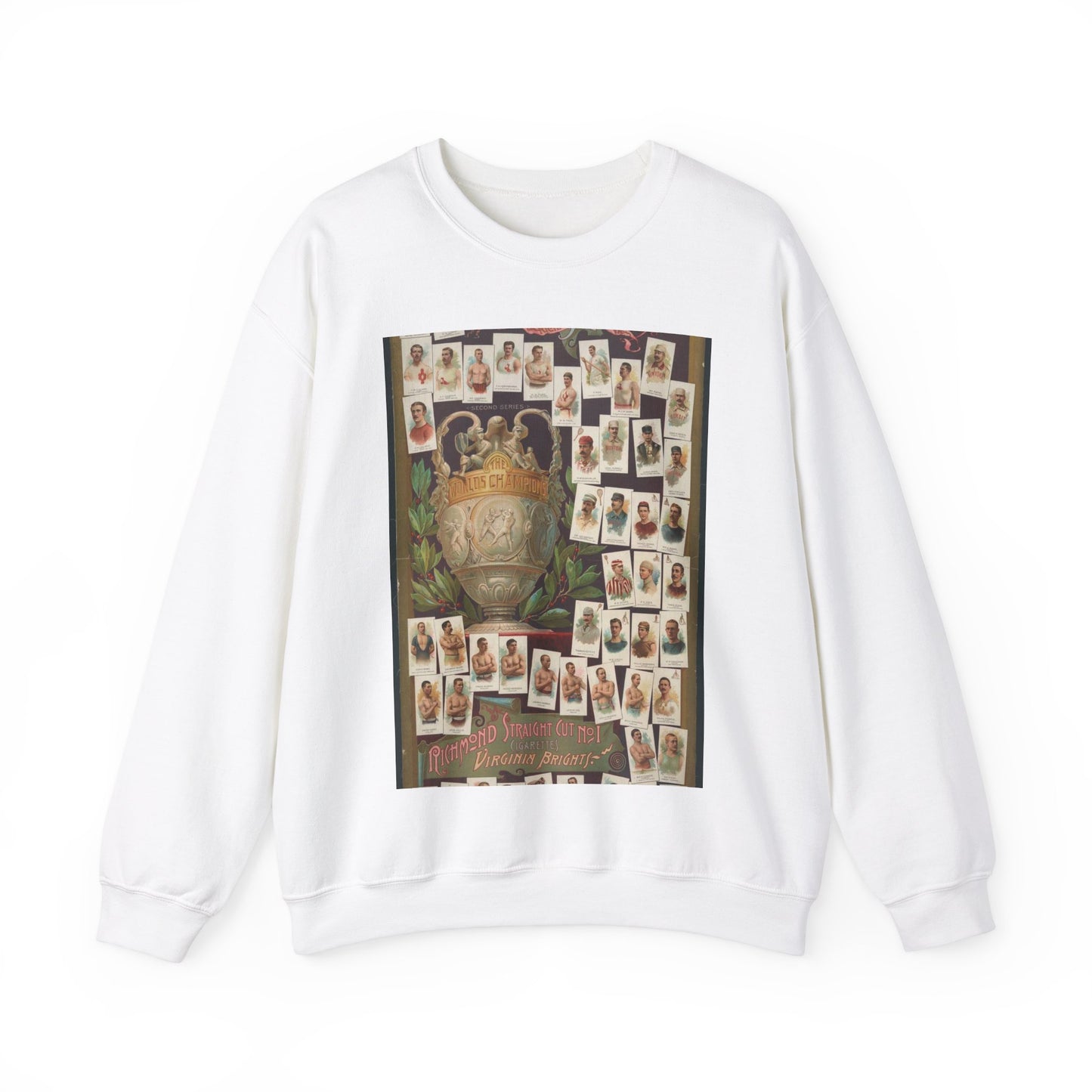 Allen & Ginter. Richmond, Virginia Richmond straight cut no. 1 cigarettes Virginia brights. The worlds champions second series White Heavy Blend Adult Crew Neck SweatShirt