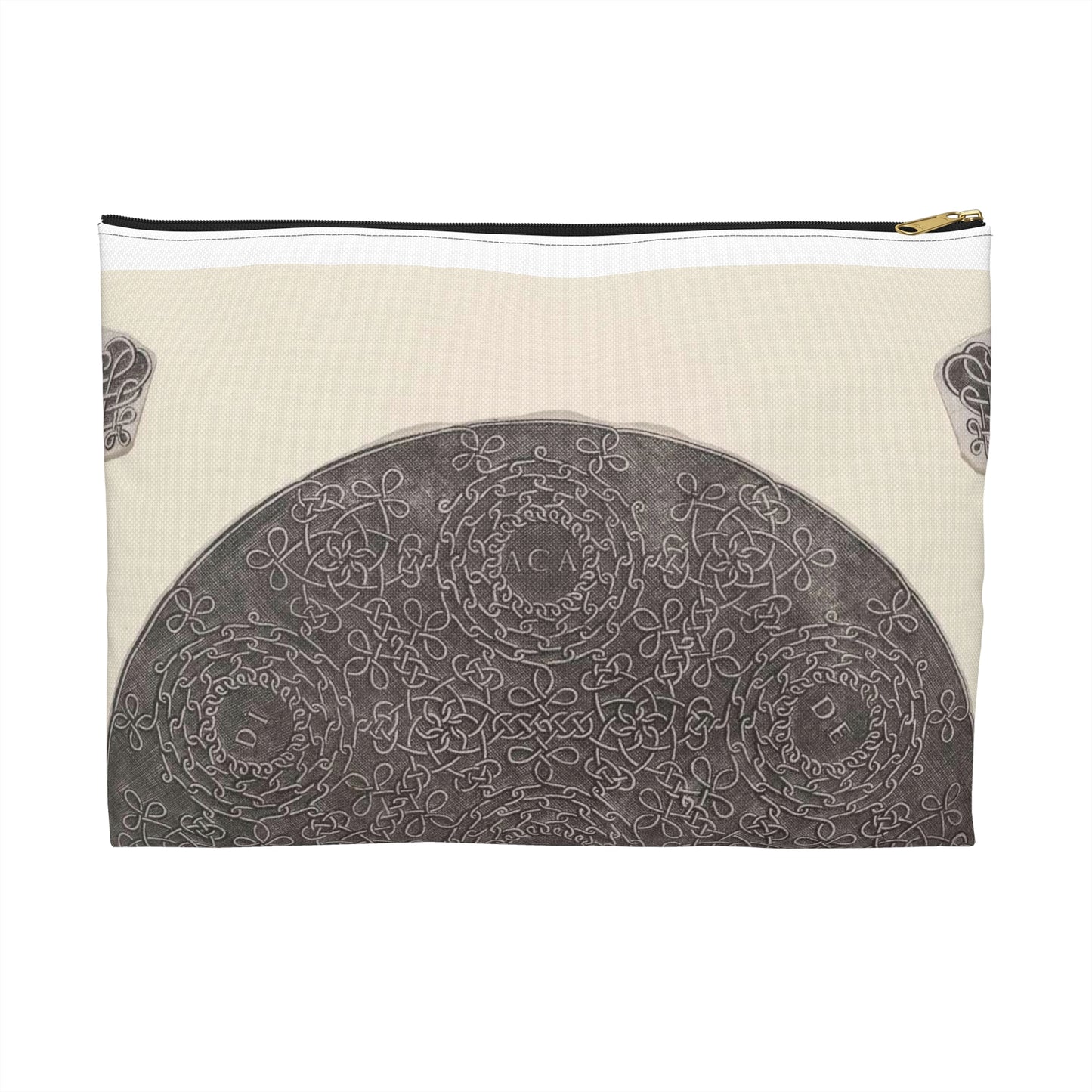 Leonardo da Vinci - Fourth Knot Large Organizer Pouch with Black Zipper