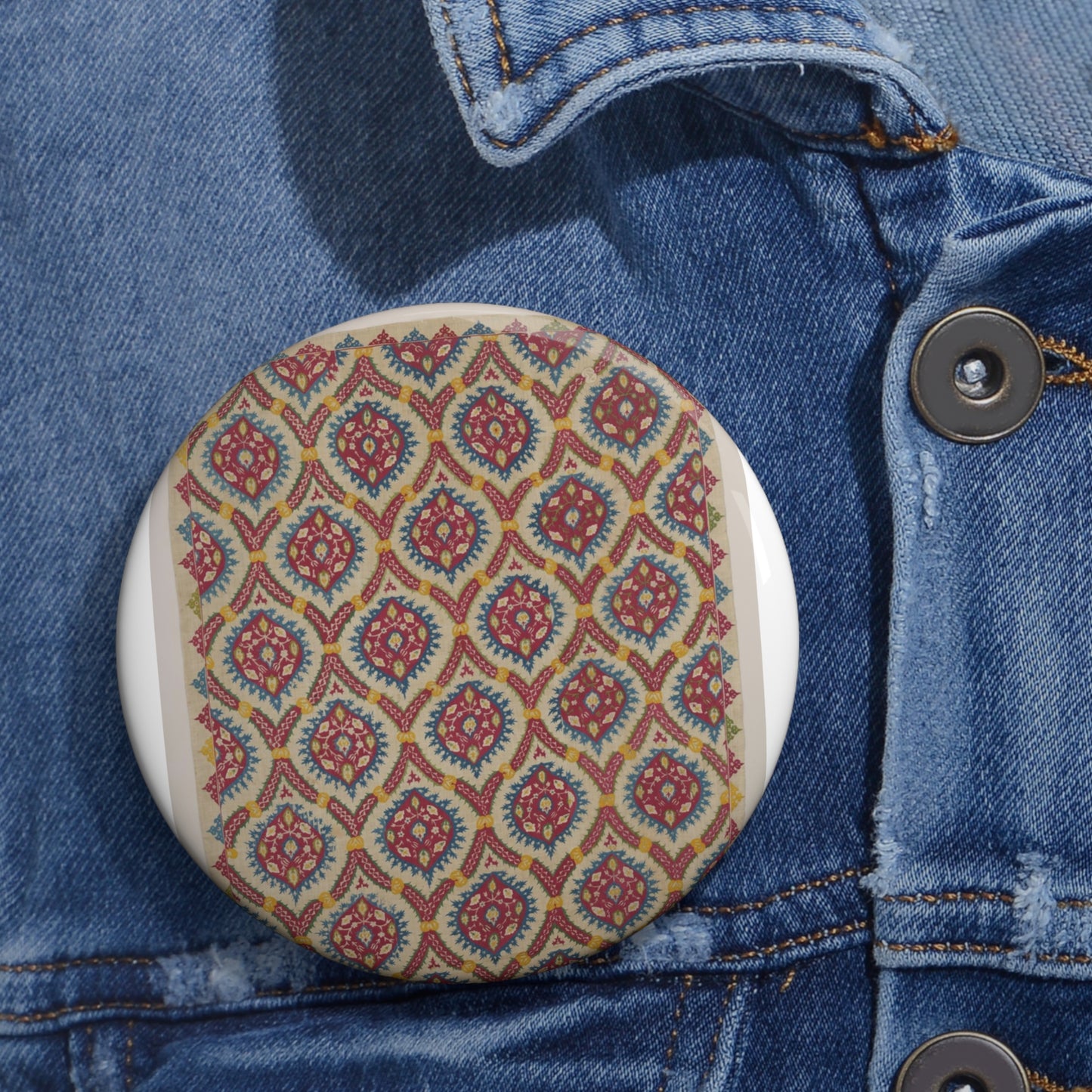 Turkish Cover, 15th century - Public domain dedication image Pin Buttons with Crisp Design