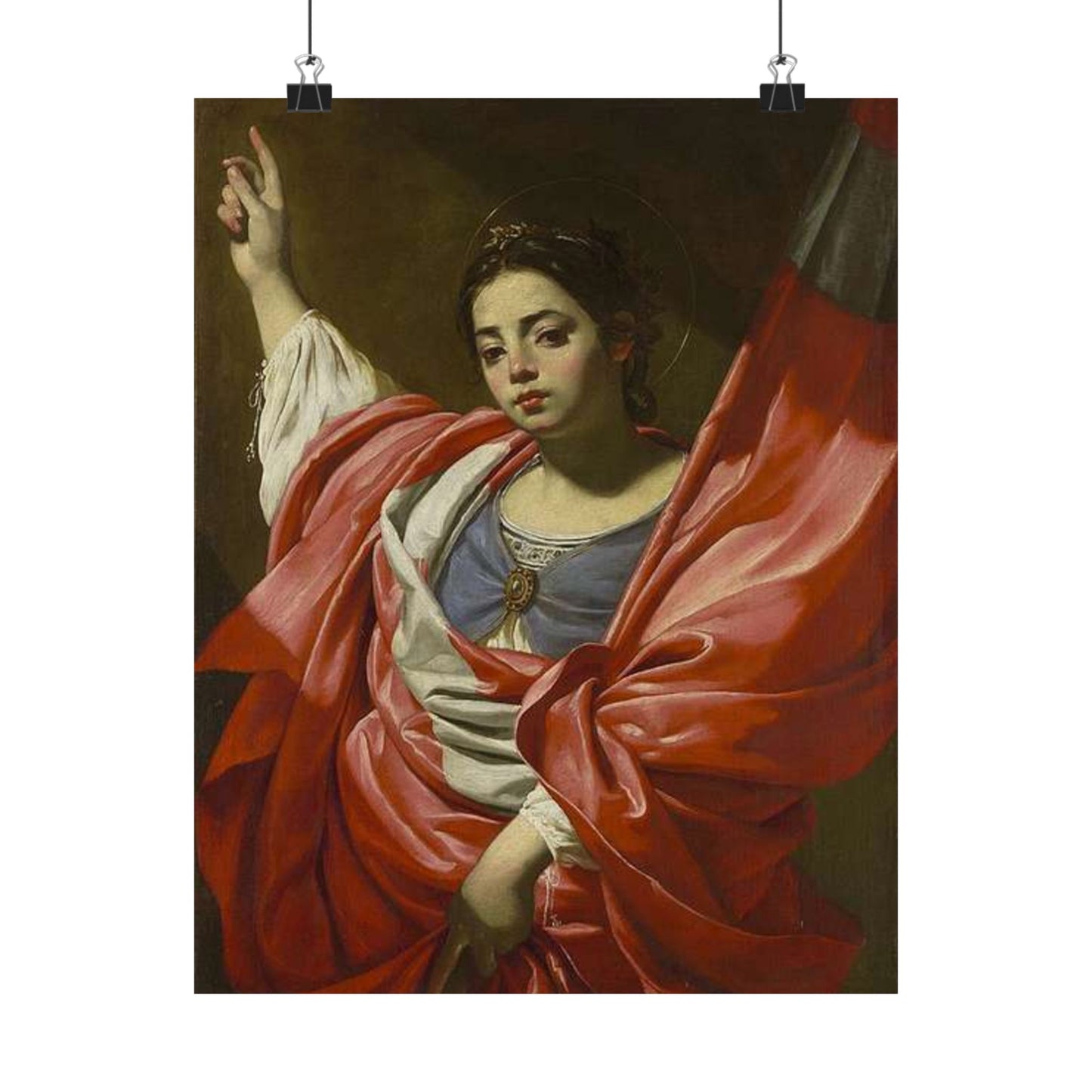 Vouet - School of - St. Ursula, c. 1620, 1961.285 High Quality Matte Wall Art Poster for Home, Office, Classroom