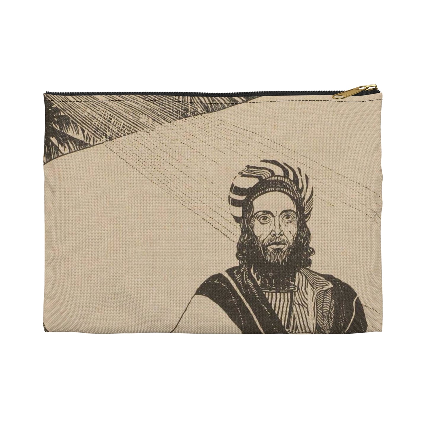 Lilien Daniel - Art nouveau public domain image Large Organizer Pouch with Black Zipper