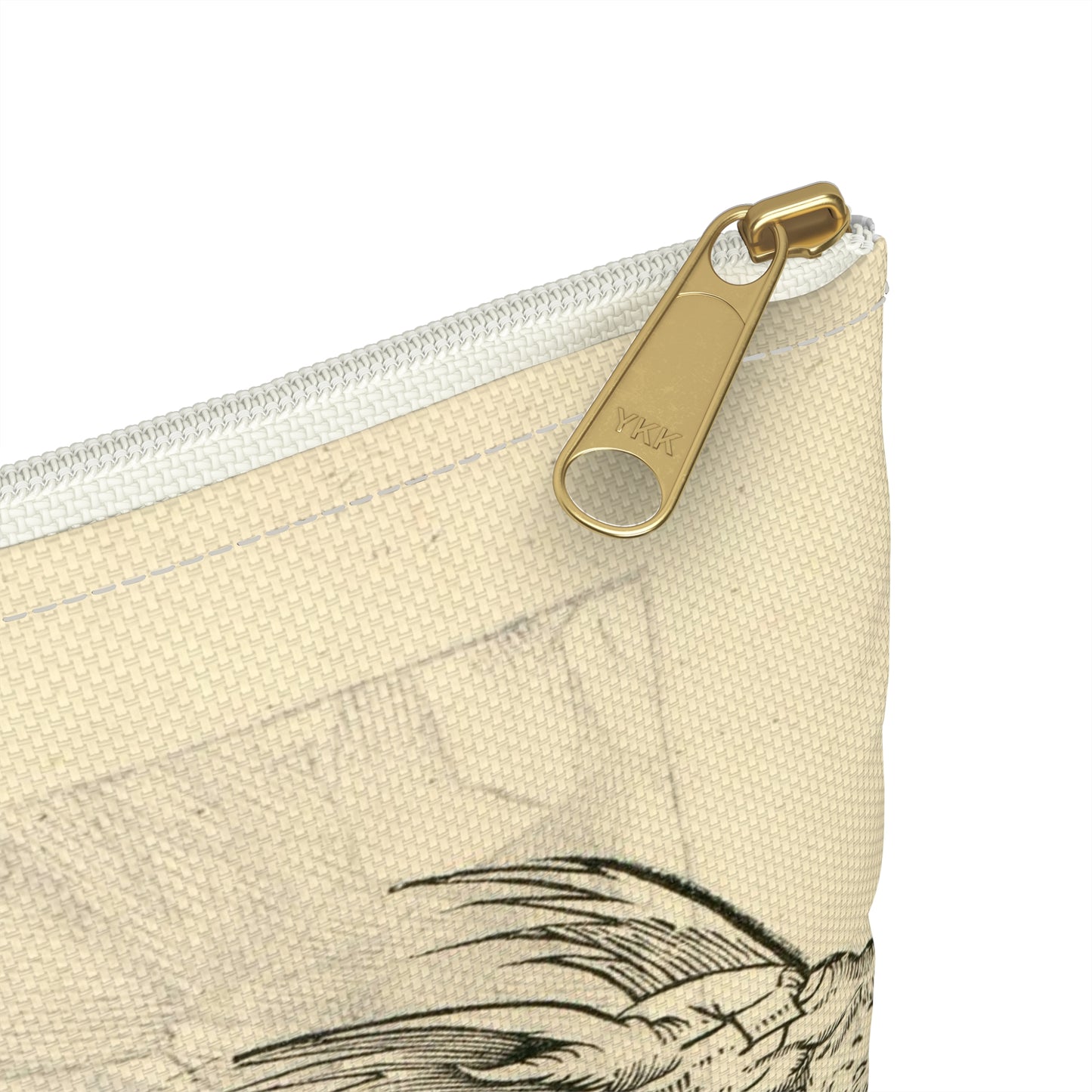 Orobonis Piscis effigies - Public domain portrait drawing  Large Organizer Pouch with Black Zipper
