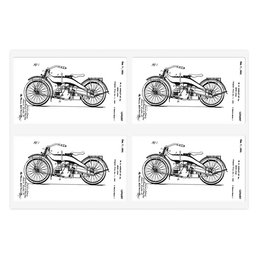 Patent drawing - Patent 1510937 Motor Cycle Fig 1 rotated Public domain  image Laminated UV Protective Vinyl Stickers