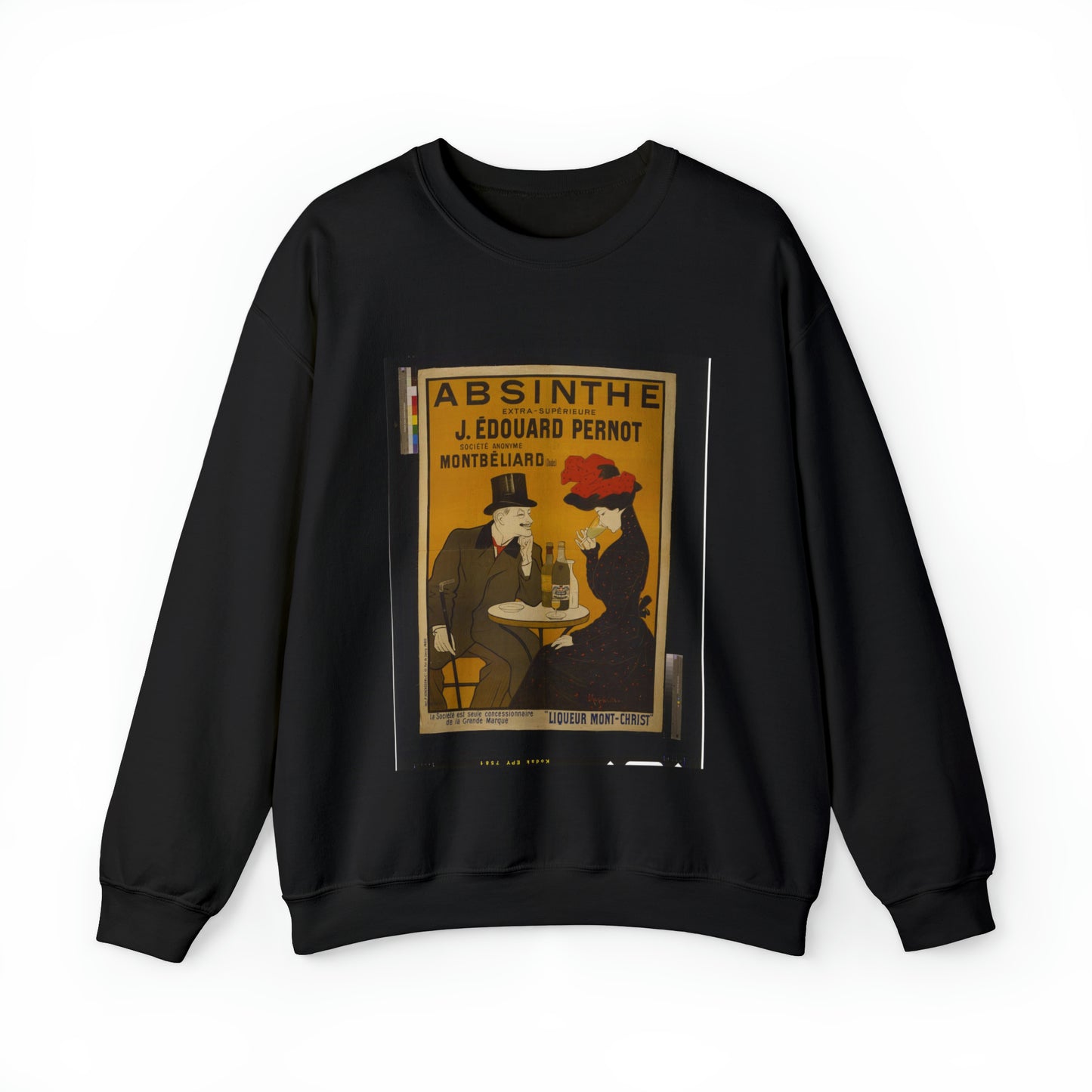 Absinthe extra-supérieure J. Édouard Pernot. Société Anonyme Montbéliard (Doubs) Liqueur Mont-Christ / / L. Cappiello. Black Heavy Blend Adult Crew Neck SweatShirt