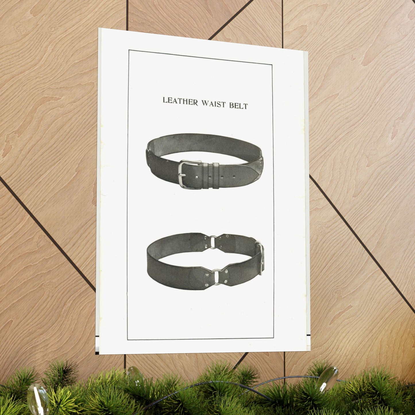 Patent drawing - Leather Waist Belt - . Public domain  image High Quality Matte Wall Art Poster for Home, Office, Classroom