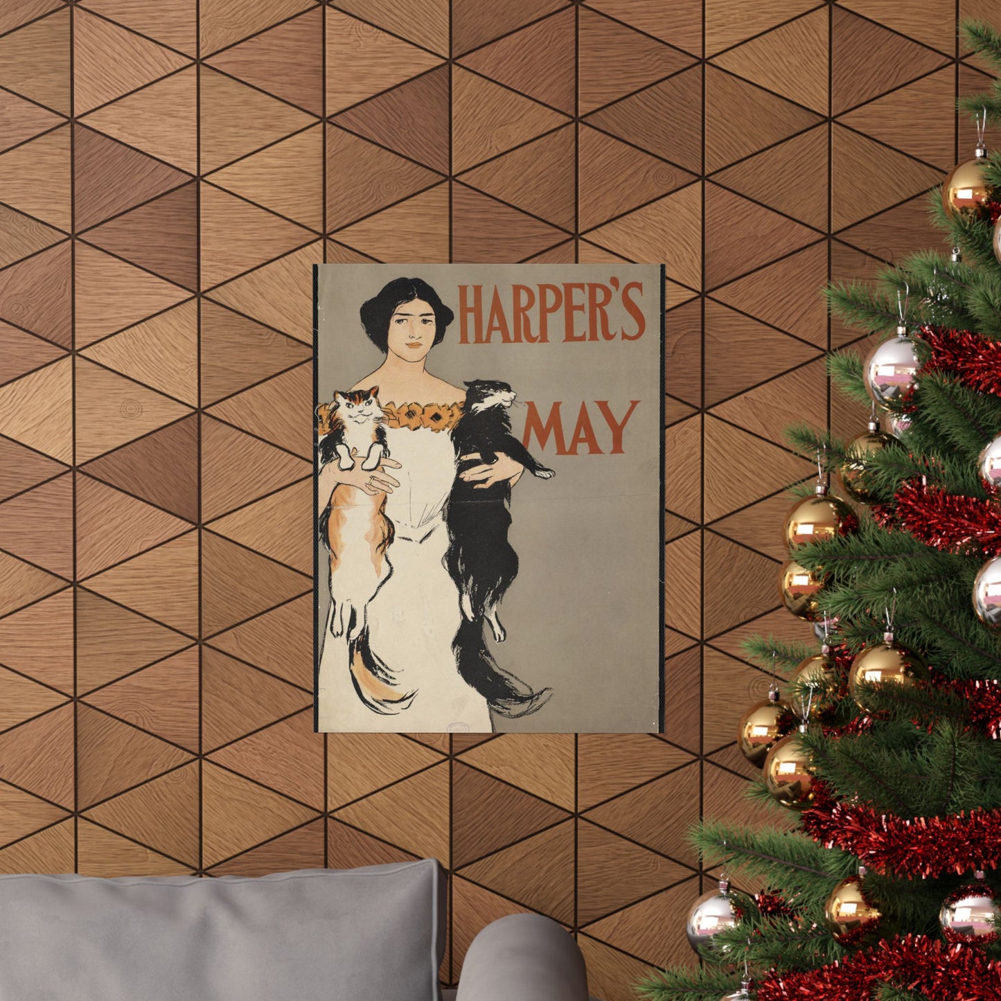 Edward Penfield - Harper's May, Art Nouveau Poster High Quality Matte Wall Art Poster for Home, Office, Classroom