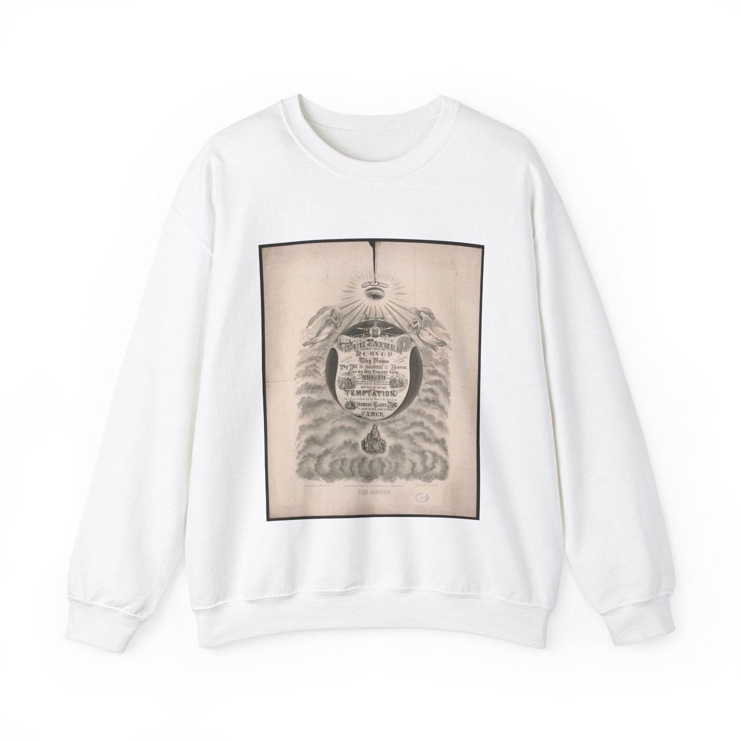 Our mission - Print, Library of Congress collection White Heavy Blend Adult Crew Neck SweatShirt