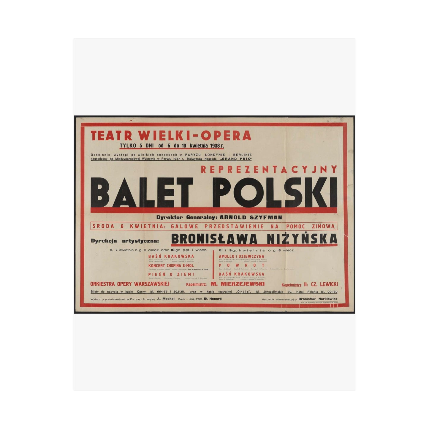 Balet Polski [2] High Quality Matte Wall Art Poster for Home, Office, Classroom