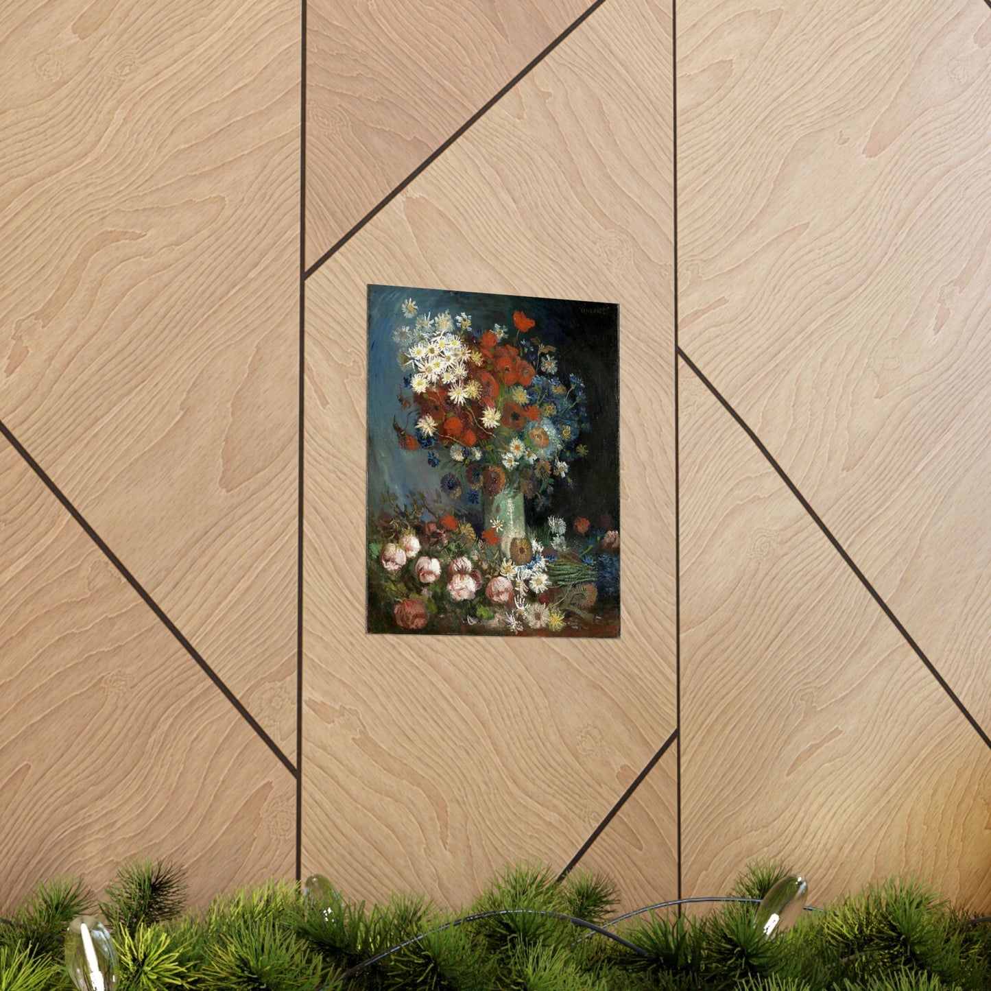 Still life with meadow flowers and roses Van Gogh 1886 High Quality Matte Wall Art Poster for Home, Office, Classroom