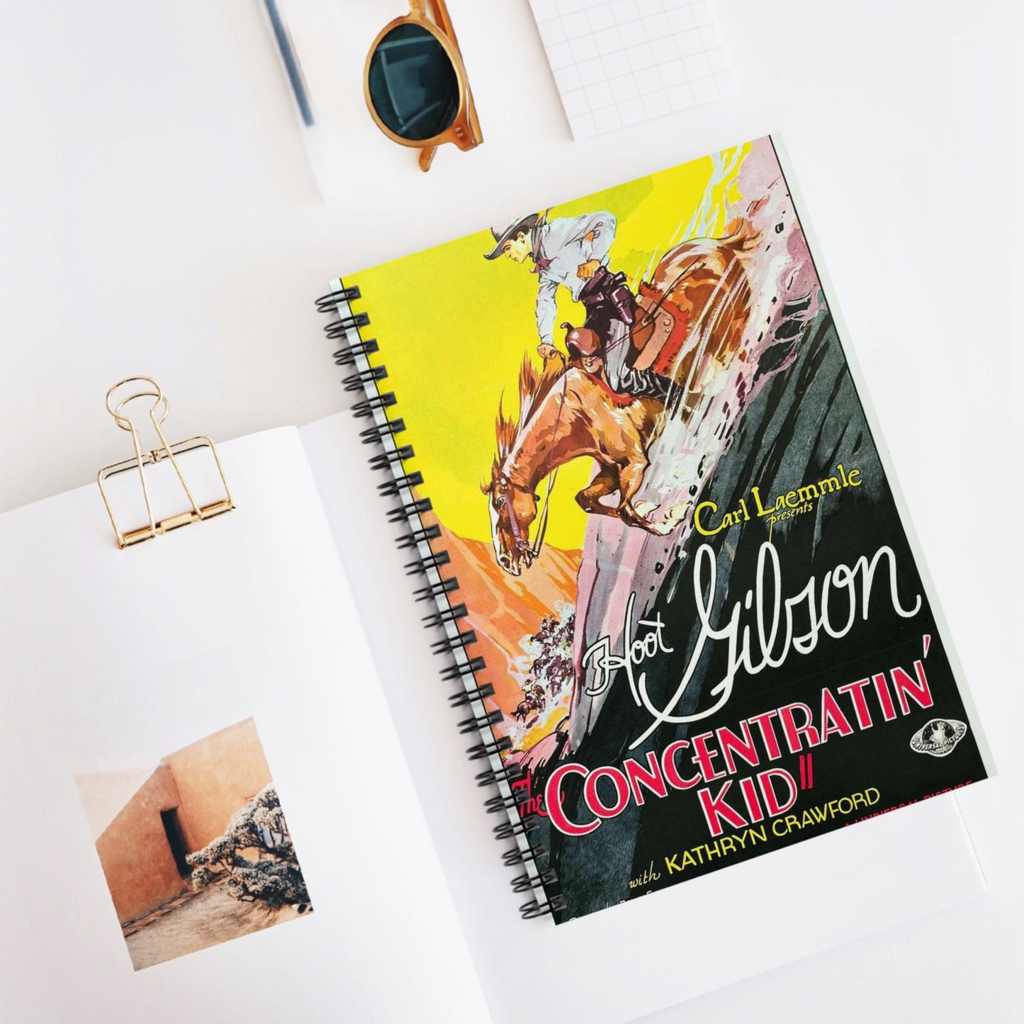 The Concentratin' Kid poster, Art Deco Poster Spiral Bound Ruled Notebook with Printed Cover