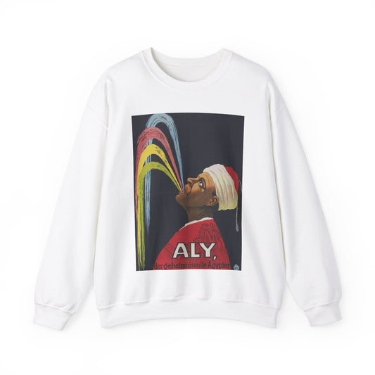 Aly, the Mysterious Egyptian - Art Deco public domain image White Heavy Blend Adult Crew Neck SweatShirt